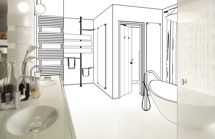Plan projection salle de bain