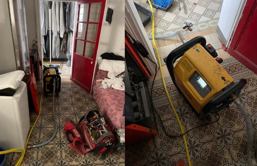 desembouage plancher chauffant Blain